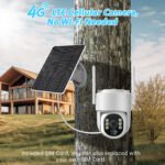 4G Rechargeable Battery PTZ CAMERA With 64GB Memory Card 4MP Dome Solar Camera CCTV Security 360 Degree Ip PTZ Camera - Image 2