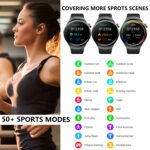 Fashion Smart Watch For Men Women Healthy Mornitoring Ips Screen Fitness Tracker With Bluetooth Call IP67 Waterproof Heart Rate Sleep SpO2 Monitor Pedometer Multiple Sports For Android IOS - Image 6
