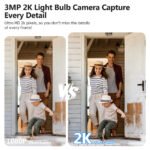 AI Detection 360 Degree HD 3MP CCTV Video Light Bulb E27 IP Wireless Mini Security Hidden Wifi Camera - Image 2