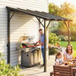 Hardtop Grill Gazebo, Lean-to BBQ Shelter with Polycarbonate Roof for Outdoor, Patio, Lawn - Image 9