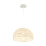 Height-Adjustable Farmhouse Rattan Pendant Lights With Adjustable Hanging Rope - Image 5