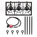 Rectangular Three Eyed Four Legged Gas Burner - Image 3