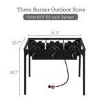 Rectangular Three Eyed Four Legged Gas Burner - Image 6