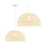 Height-Adjustable Farmhouse Rattan Pendant Lights With Adjustable Hanging Rope - Image 2