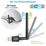 USB WiFi Adapter AC600Mbps 5G/2.4G Dual Band 802.11ac Wireless Network Adapter W/ 2dBi External Antennas For PC Desktop Laptop - Image 3
