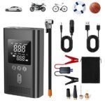 Portable Car Starter With Air Compressor,150PSI Digital Tire Inflator,Car Battery Starter 9.0 Gas 6.5L Diesel,Safe Clamps For Easy Use, Christmas Gift