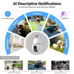 AI Detection 360 Degree HD 3MP CCTV Video Light Bulb E27 IP Wireless Mini Security Hidden Wifi Camera - Image 3