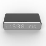 LED Electric Alarm Clock With Wireless Charger Desktop Digital Despertador Thermometer Clock HD Mirror Clock Watch Table Decor - Image 2