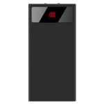 20000mAh Power Bank Ultra Thin External Battery Pack Phone Charger Dual USB Flashlight Battery Remain Display - Black