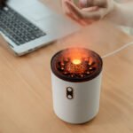 Volcanic Flame Aroma Essential Oil Diffuser USB Portable Jellyfish Air Humidifier Night Light Lamp Fragrance Humidifier - Volcanic edition/USB