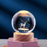 Crystal Ball 3D Inner Carved Solar System Glowing Night Lights Warm Bedside Light Festival And Kid Gift Night Lamp - Image 12