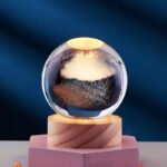Crystal Ball 3D Inner Carved Solar System Glowing Night Lights Warm Bedside Light Festival And Kid Gift Night Lamp - Image 14
