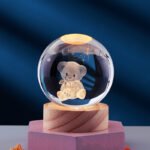 Crystal Ball 3D Inner Carved Solar System Glowing Night Lights Warm Bedside Light Festival And Kid Gift Night Lamp - Image 46