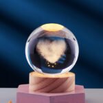 Crystal Ball 3D Inner Carved Solar System Glowing Night Lights Warm Bedside Light Festival And Kid Gift Night Lamp - Image 69
