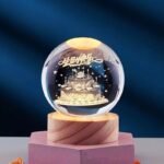 Crystal Ball 3D Inner Carved Solar System Glowing Night Lights Warm Bedside Light Festival And Kid Gift Night Lamp - Image 66