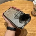 Glitter Astronaut Camera Stand Phone Case For I14 13 12 11 Pro Max XR 14 Plus Invisible Lens Bracket Plating Soft Cover - Image 24