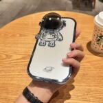 Glitter Astronaut Camera Stand Phone Case For I14 13 12 11 Pro Max XR 14 Plus Invisible Lens Bracket Plating Soft Cover - Image 50