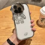 Glitter Astronaut Camera Stand Phone Case For I14 13 12 11 Pro Max XR 14 Plus Invisible Lens Bracket Plating Soft Cover - Image 62