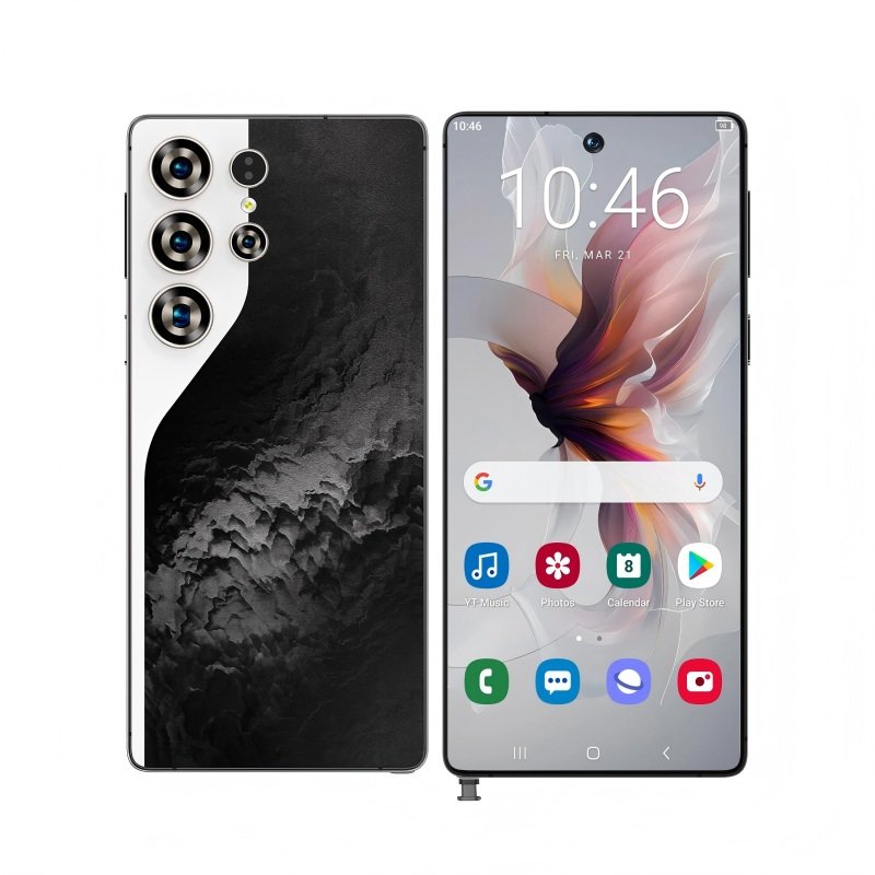 CJSJ275869601AZ C26 Ultra 5G Unlocked Smartphone, 8GB RAM 256GB Storage Android 15 Cell Phone, 6.9inch FHD Display, 8000mAh Long Battery, Dual SIM, Face & Fingerprint Unlock, GPS, Built-in Stylus - Image 1