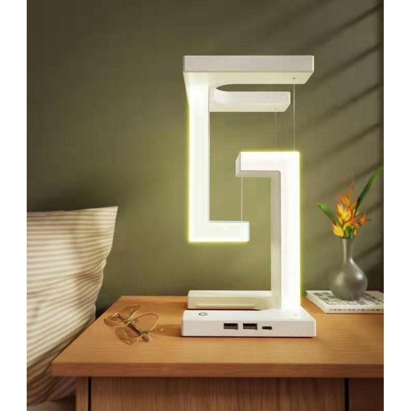 CJSN156134801AZ Creative Smartphone Wireless Charging Suspension Table Lamp Balance Lamp Floating For Home Bedroom - Image 1