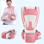 Ergonomic Baby Carrier Infant Baby Hipseat Carrier 3 In 1 Front Facing Ergonomic Kangaroo Baby Wrap Sling - Image 6