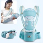 Ergonomic Baby Carrier Infant Baby Hipseat Carrier 3 In 1 Front Facing Ergonomic Kangaroo Baby Wrap Sling - Image 9