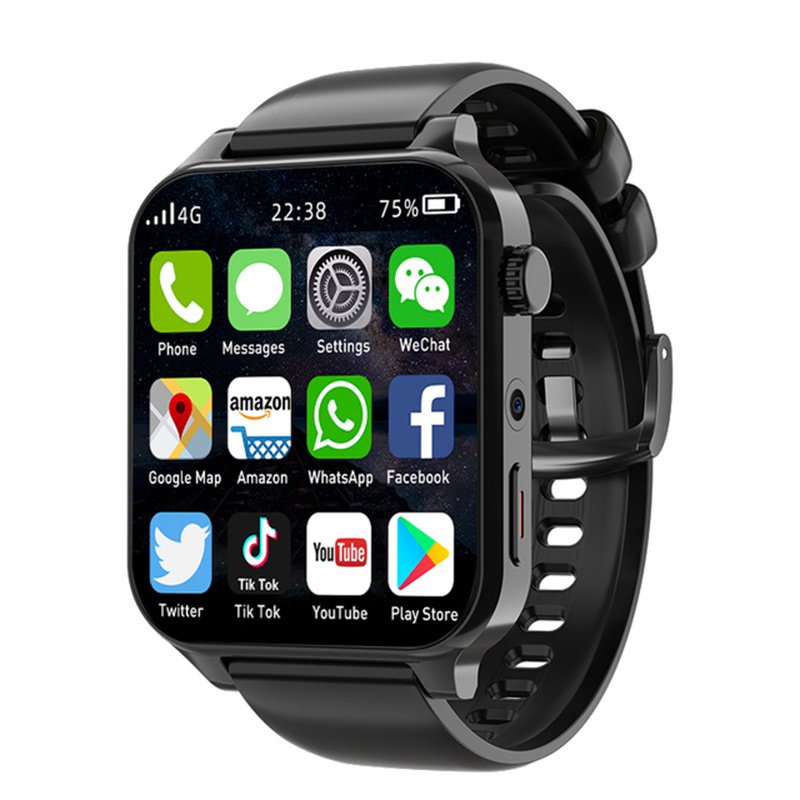 CJZN149401801AZ Smart Watch Android HD Large Screen To Play Games And Listen To Music - Black 4plus64G - Image 1