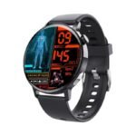 Smart Watch Non-Invasive Blood Glucose Body Temperature Blood Pressure Blood Oxygen Automatic Measurement ECG Ppg Blood Lipid Health Manager - Black silicone strap