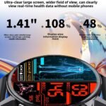 Smart Watch Non-Invasive Blood Glucose Body Temperature Blood Pressure Blood Oxygen Automatic Measurement ECG Ppg Blood Lipid Health Manager - Image 3