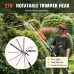 43CC 6-in-1 Multi-Functional Trimming Tools, Gas Hedge Trimmer, Weed Eater, String Trimmer, Brush Cutter, Edger, Pole Saw Chainsaw Pruner With Extension Pole - Image 2