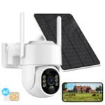 4G Rechargeable Battery PTZ CAMERA With 64GB Memory Card 4MP Dome Solar Camera CCTV Security 360 Degree Ip PTZ Camera