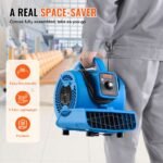 Floor Blower 1360 RPM 600 CFM Air Mover With 4 Blowing Angles 3-Speeds - Image 3