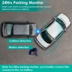 3 Channel Dash Cam Front Inside Rear Vehicle Driving Recorder Car DVR With 32G MMC Card G Sensor Motion Detection Parking Monitor Loop Recording - Image 6