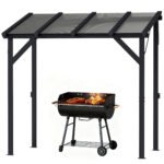 Hardtop Grill Gazebo, Lean-to BBQ Shelter with Polycarbonate Roof for Outdoor, Patio, Lawn - Image 7