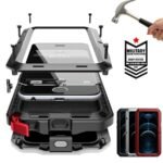 IP54 Waterproof Heavy-Duty Metal Case for iPhone 11–17 Series – Gorilla Glass Protection - Image 3