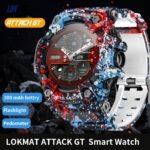LOKMAT ATTACK-GT Rugged Smartwatch – Bluetooth Calls, Waterproof, Military-Grade, Flashlight - Image 6