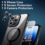Clear Black Magnetic Case for iPhone 11–17 Series – Includes Screen & Lens Protection - Image 6