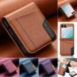 Flip Leather Wallet Case for Samsung Galaxy Z Flip 3–7 – Card Holder Book Cover - Image 7
