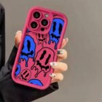 Soft Protective Case for iPhone 11–17 Series – Blue & White with Black Accents - Image 3