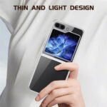 6D Plated Hard PC Case with Tempered Glass for Samsung Galaxy Z Flip 3–6 – Hinge & Camera Protection - Image 5