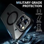 Clear Black Magnetic Case for iPhone 11–17 Series – Includes Screen & Lens Protection - Image 2