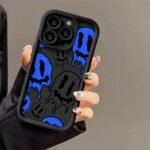 Soft Protective Case for iPhone 11–17 Series – Blue & White with Black Accents - Image 6