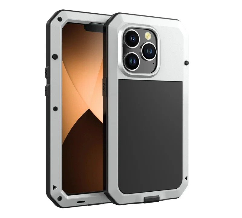 main-image-9-11.jpeg IP54 Waterproof Heavy-Duty Metal Case for iPhone 11–17 Series – Gorilla Glass Protection - Image 1
