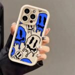 Soft Protective Case for iPhone 11–17 Series – Blue & White with Black Accents - Image 9